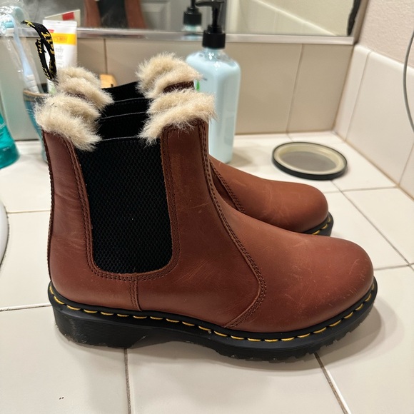 Dr. Martens Shoes - Doc Martens leonore women’s faux fur lined Chelsea boots